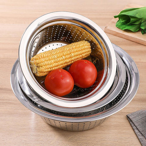 Stainless Steel Rice Sieve Strainer Basket for Kitchen