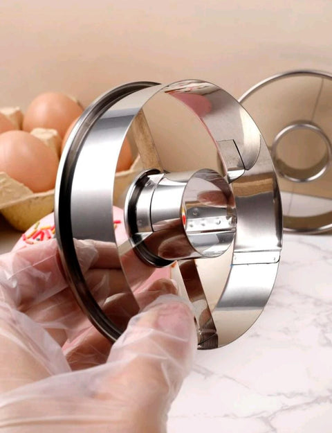 Stainless Steel Donut Cutter Mold - 1pc, Round Pastry Tool
