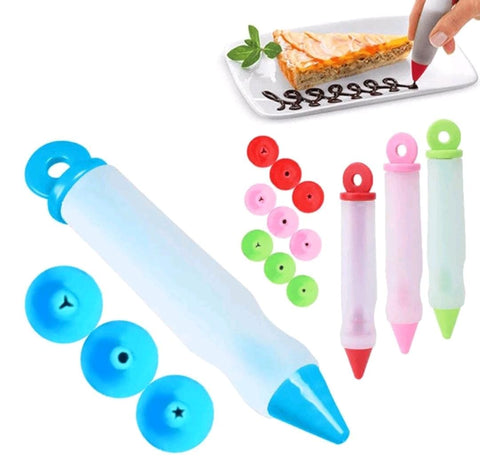 1pc Silicone Decorating Pen for Cakes with 4 Nozzles