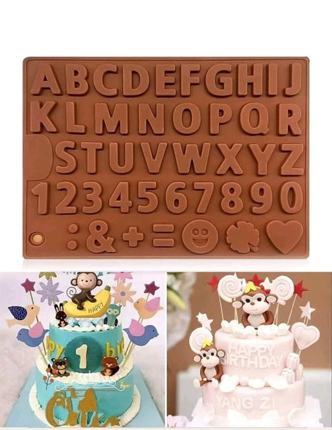 Number Desgin Chocolate Mold Chocolate Letters Mold Silicone Mould