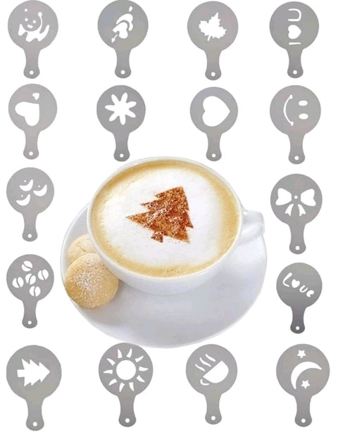 16pcs Cake Baking Clear Template ,Decorating stencil For Cookie Cake Pastry,For Wedding Birthday party cake powder sugar Mesh Tools