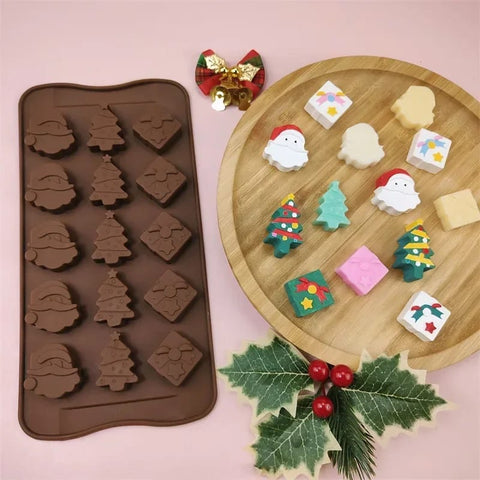 Christmas Series Santa Claus Gift Box Christmas Tree Silicone Mold