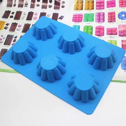 6 Cavity Flower Silicone Mold - Non-Stick Bakeware