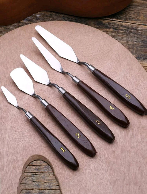 Stainless Steel Cream Spatula, Icing Spatula For Baking, 5pcs