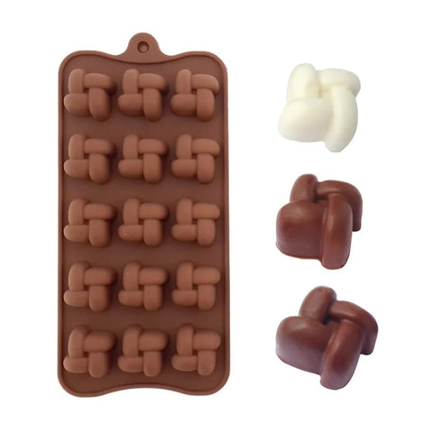 Silicone Chocolate Mold Creative Knot Design Candy Mold for Baking