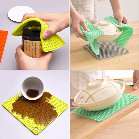 Silicone Mat 220°C Heat Resistant Potholder Dining Table Placemat