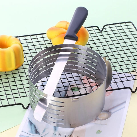 Stainless Steel Bakeware Cutting Tool Scalable, Adjustable 24-30cm
