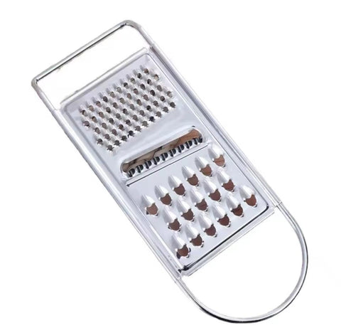 3-in-1 Stainless Steel Multi-Purpose Grater Slicer with Wood Handle