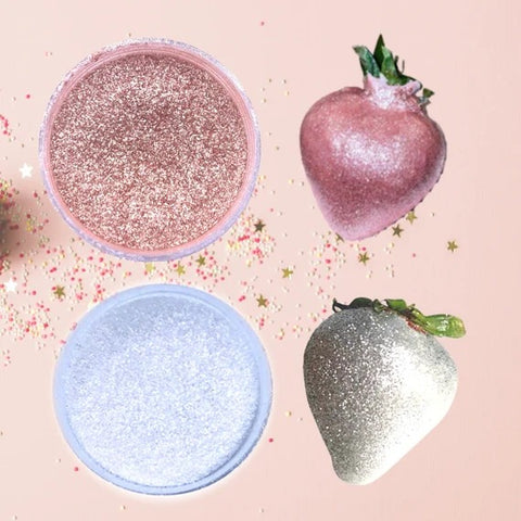 Edible Glitter Rose Decoration - Food Safe Glamour