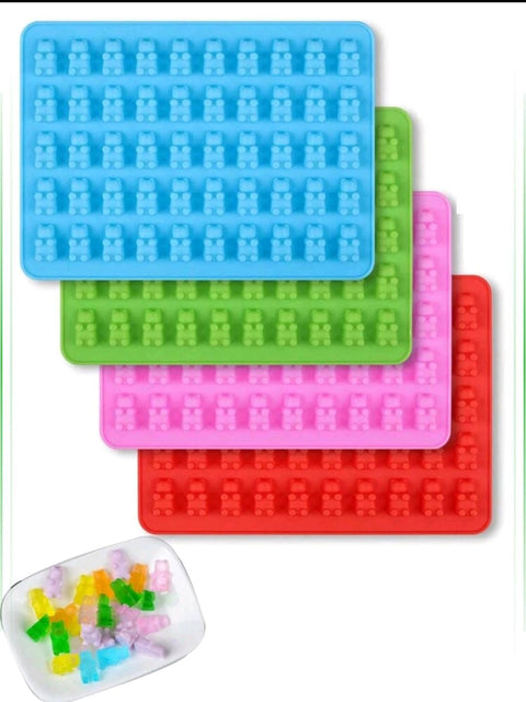 1pc Random Color Bear Design DIY Silicone Mold, 50 Grid Silicone Mold For DIY Crafting