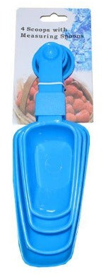 Measuring Spoon Set, 4 Pcs - Durable, Multi-colored Plastic