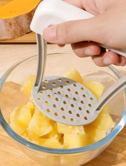 Potato Masher, Manual Potato Squeezer with Wavy Pattern, Kitchen Gadget for Mashing Potatoes