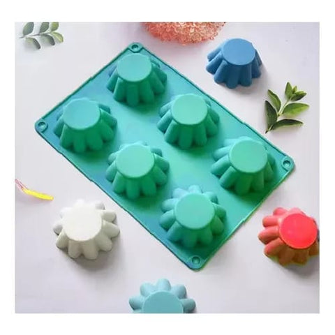 6 Cavity Flower Silicone Mold - Non-Stick Bakeware