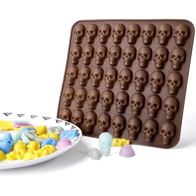 Skull Design Multiple Grid Chocolate Mold
