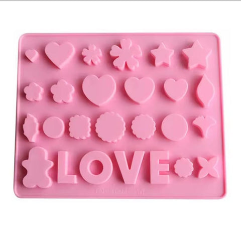 Love Heart Shape Silicone Mold for Chocolates & Cookies