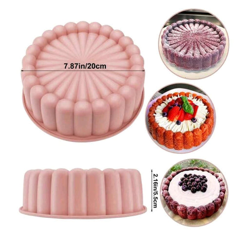 Silicone Charlotte Cake Pan, Reusable Round Baking Molds