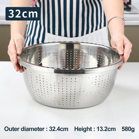 Stainless Steel Rice Sieve Strainer Basket for Kitchen