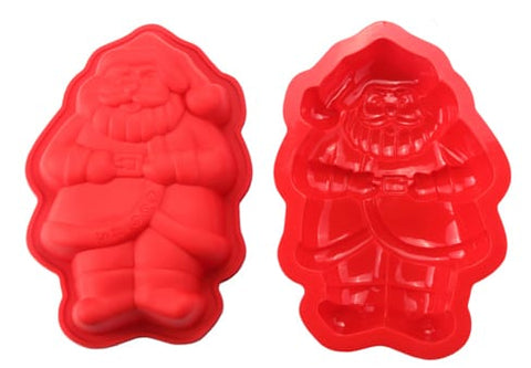 Christmas Big Santa Chocolate Mould - Pink Silicone