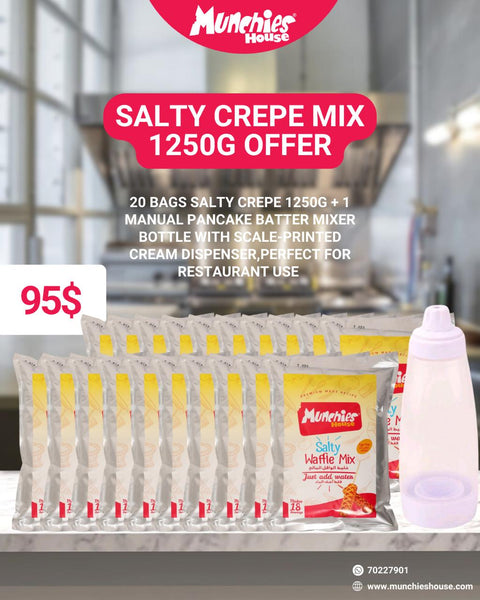 Exclusive Offer: 1250g Salty Waffle Mix – Savory and Delicious