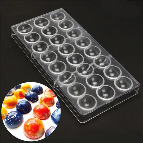 Half Ball Shape PC Polycarbonate Chocolate Mold for Artisan Chocolates