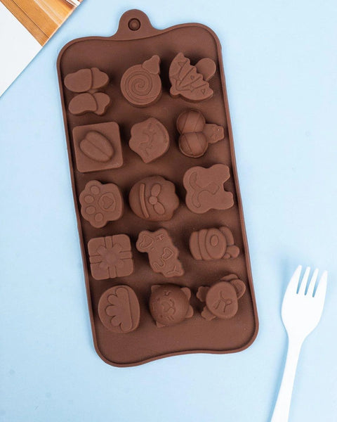 Chocolate Silicone Multi-Shape Mold - Ideal for Baking & Crafting