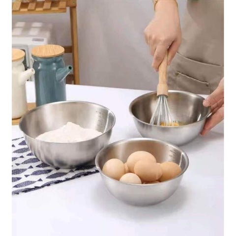 Stainless Steel Mixing Bowls Set for Kitchen and Food Storage