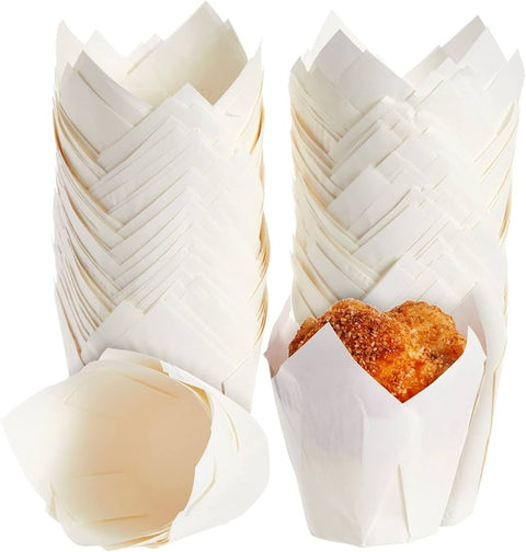 Tulip Muffin Disposable Paper -Paper Cake Cup 50-Piece Set