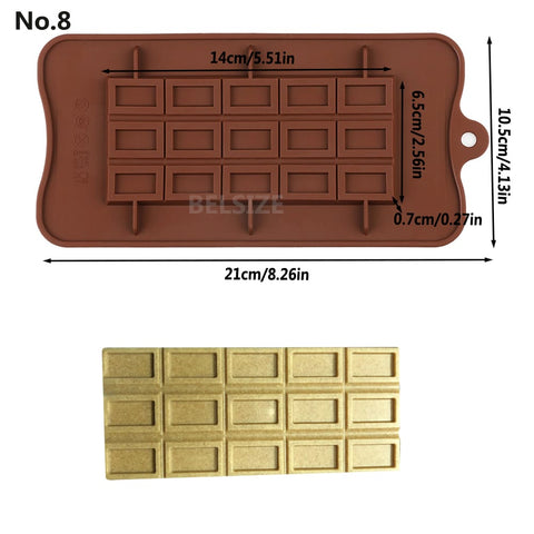 Silicone Rectangle Chocolate Bar Mold