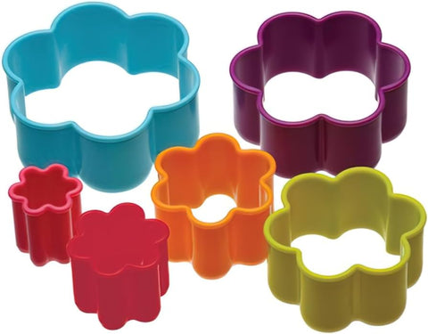 Flower Shape Plastic Cutter Set 5pcs – Versatile Kitchen Tool