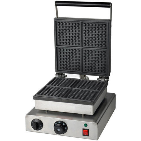 Square 4 Pieces Flat Waffle Maker - Perfect for Any Kitchen