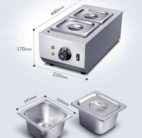 Bain Marie Chocolate Melter with 2 Containers, Ideal for Dessert Enthusiasts