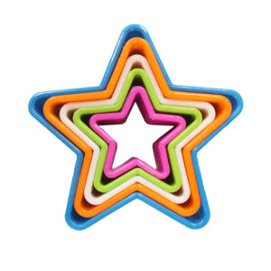 Star-Shaped Plastic Cutter Set (5 PCS) for Baking