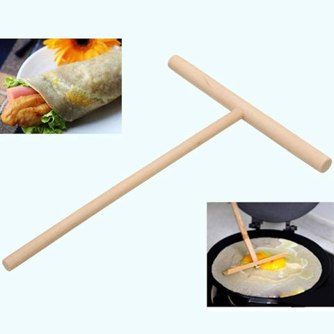 Natural Wooden Crepe Maker, 1Pcs Crepe Spreaders Set