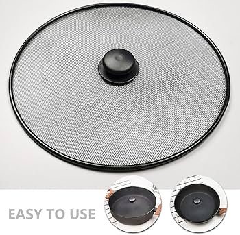 Stainless Steel Splatter Screen for Frying Pan with Handle