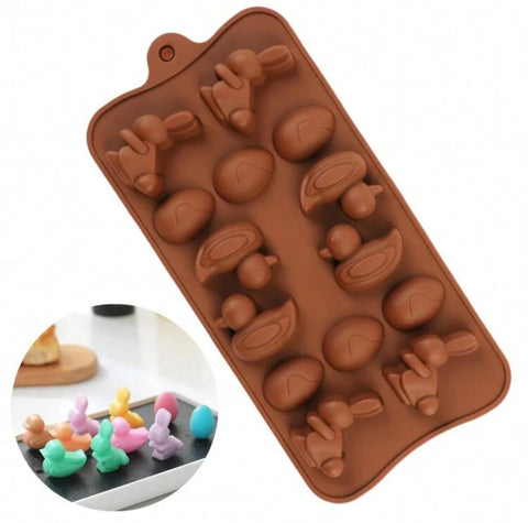 Easter Egg, Duck & Bunny Rabbit Mini Chocolate Silicone Mold