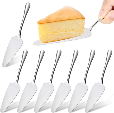 Stainless Steel Silver Cake Spatula Triangular Pizza Slicer With Serrated Edge,Multi-Functinal Kitchen Tool