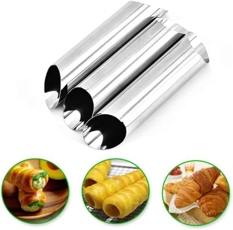 6 Pieces Cannoli Baking Moulds, Stainless Steel Tubes