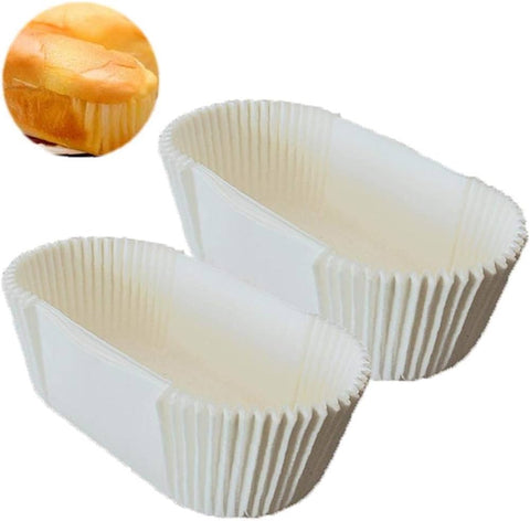 50pcs Oval Cake Cups Disposable Baking Cups Cake