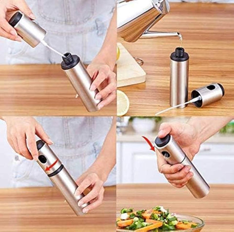 Stainless Steel Oil Spray Bottle – 100ml