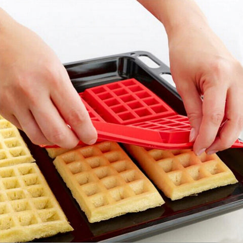 Waffle Making Mold Silicone, 4 Cavity, Non-Stick, Oven & Fridge Safe