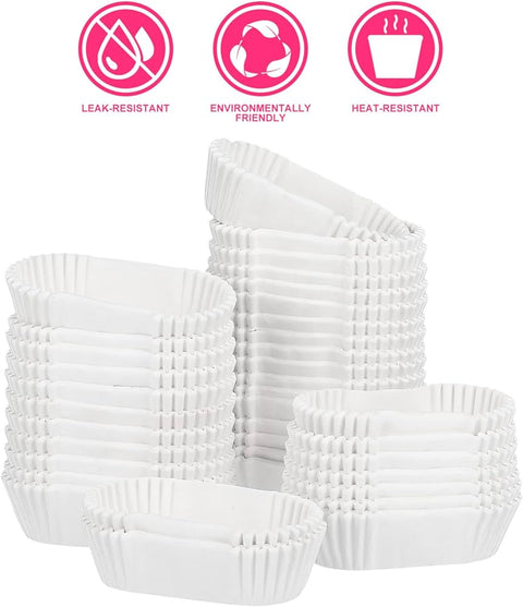 50pcs Oval Cake Cups Disposable Baking Cups Cake