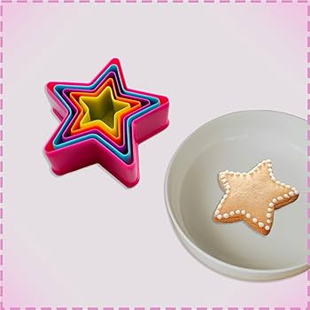 Star-Shaped Plastic Cutter Set (5 PCS) for Baking