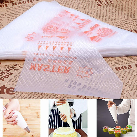 Icing Bags Master 100 pcs - Durable, Food Grade Piping Bags