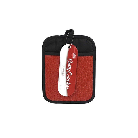 Betty Crocker Silicone Scald Protection Pad, 23x17.2cm, Red and Black