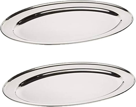 Stainless Steel Oval Platter - Serving Platters for Entertaining