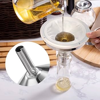 Stainless Steel Funnel Kitchen Oil Liquid Metal Funnel