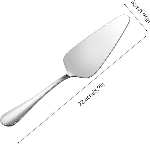 Stainless Steel Silver Cake Spatula Triangular Pizza Slicer With Serrated Edge,Multi-Functinal Kitchen Tool