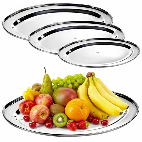 Stainless Steel Oval Platter - Serving Platters for Entertaining