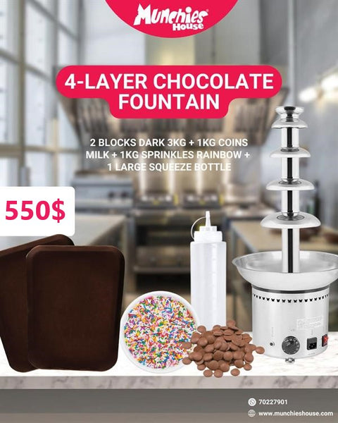 Exclusive Offer: Premium Chinese 4-Layer Chocolate Fountain– Authentic & Efficient