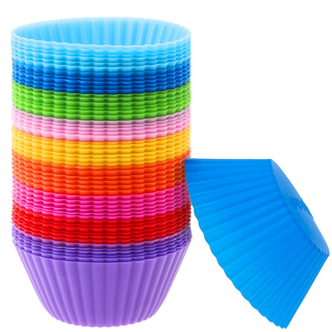 Silicon Baking Cups 12 pcs Reusable Muffin Molds